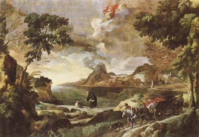 DUGHET, Gaspard Landscape with St Augustine and the Mystery of the Trinity (mk08) China oil painting art